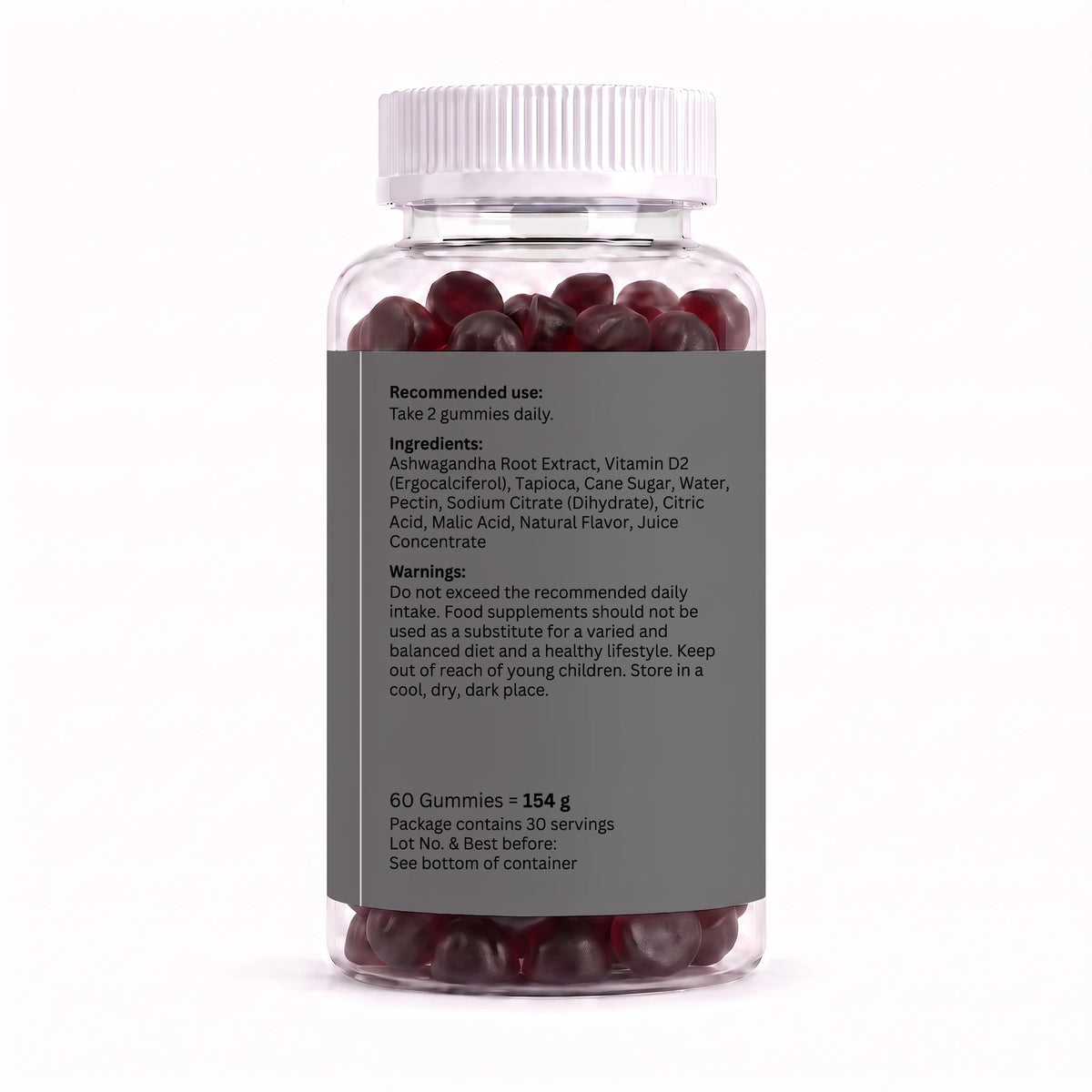 Ashwagandha + Vitamin D2 Gummies – 60 Gummies