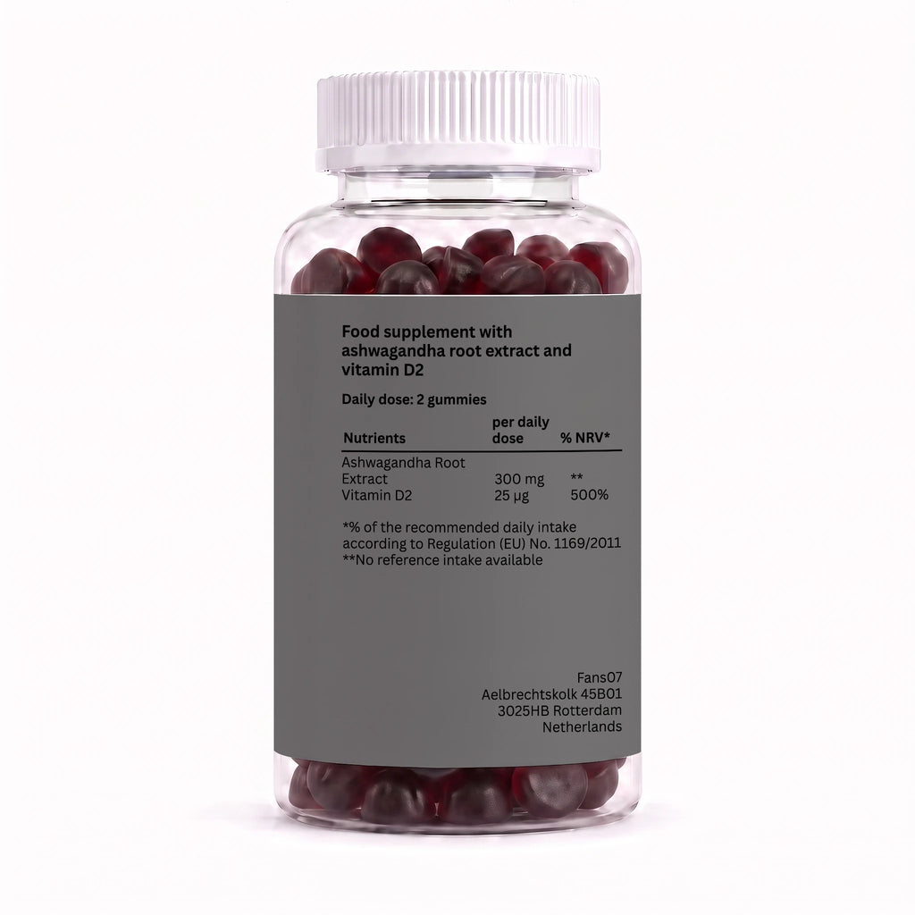 Ashwagandha + Vitamin D2 Gummies – 60 Gummies